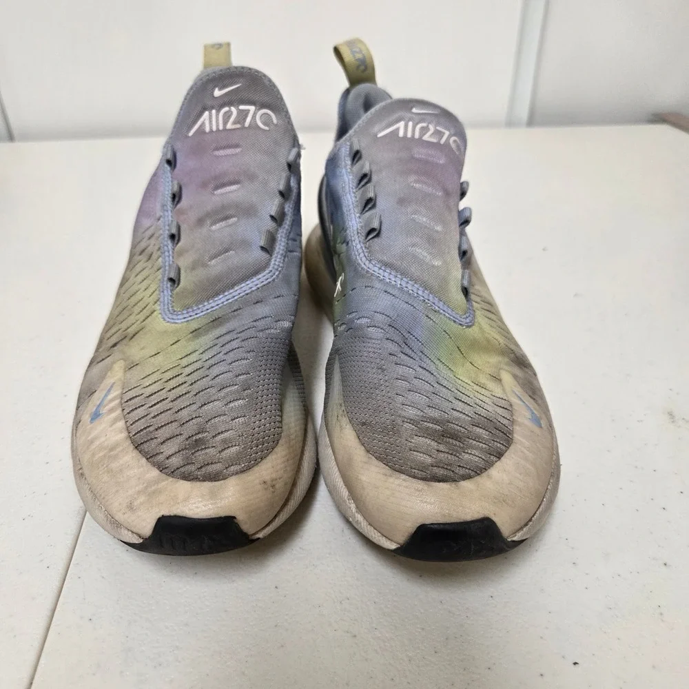 Nike Air Max 270 Blue Yellow Gradient Mens 10 IB7937-468 Running Shoes